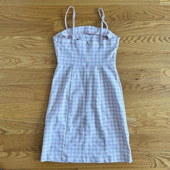 Dry Goods Originality NWOT Strappy Pink & Creme Plaid Dress (S) - Picture 4 of 10